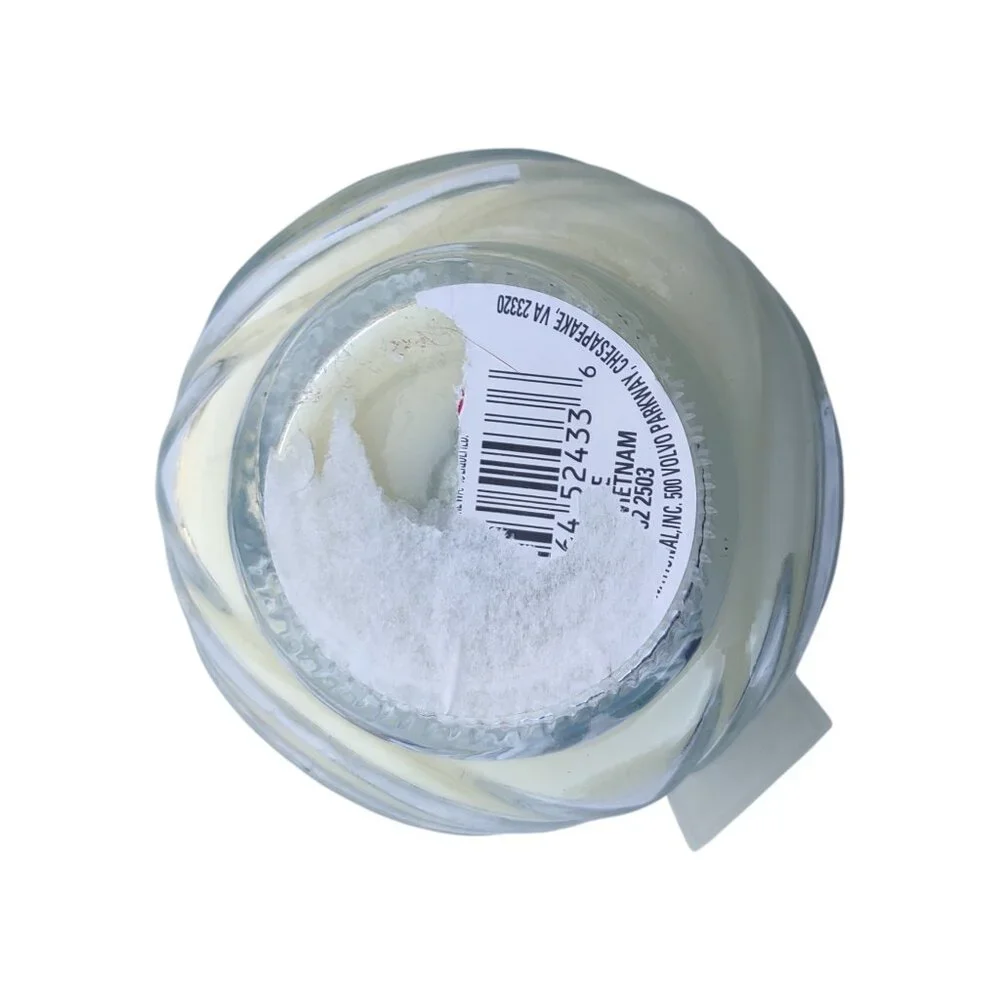 Vanilla Cashmere Scented Candle 8oz Glass Patterned Jar